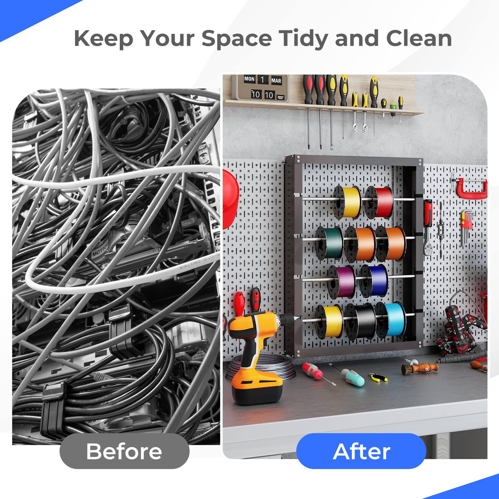 Keep Your Space Tidy and Clean

Before

After
