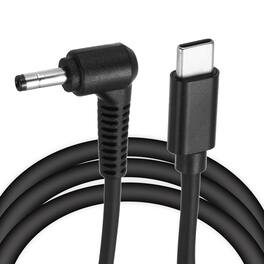 Unique Bargains - 4.9FT USB C to DC 4x1.7mm PD Charging Cable, 20V/3.25A 65W, for Router, Camera, TV Box, Desk Lamp - Black