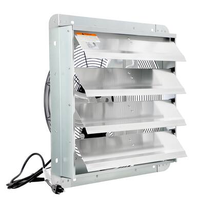 Front. VieAir - Vie Air 18 Inch Shutter Exhaust Fan with Power Cord - Silver.