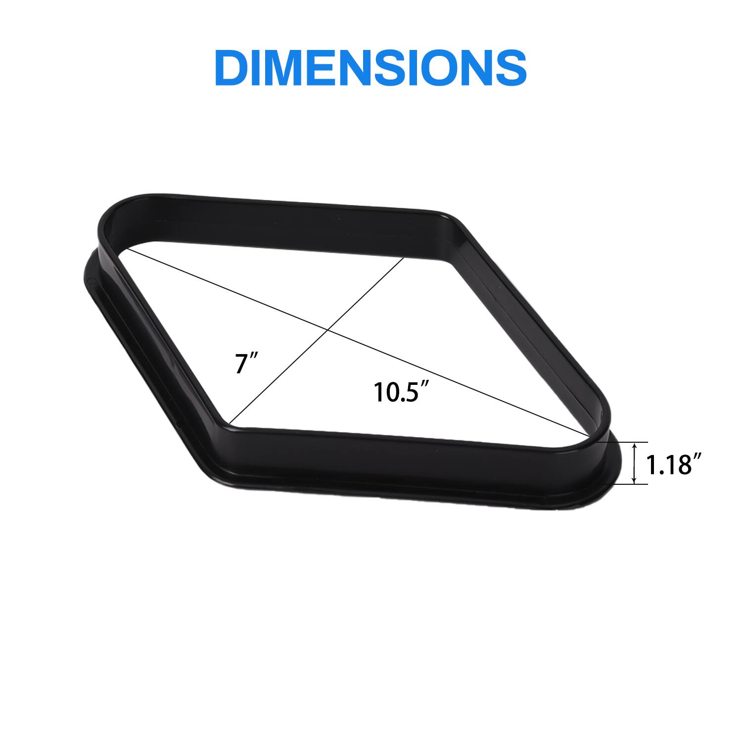 DIMENSIONS 7" 10.5" 1.18"