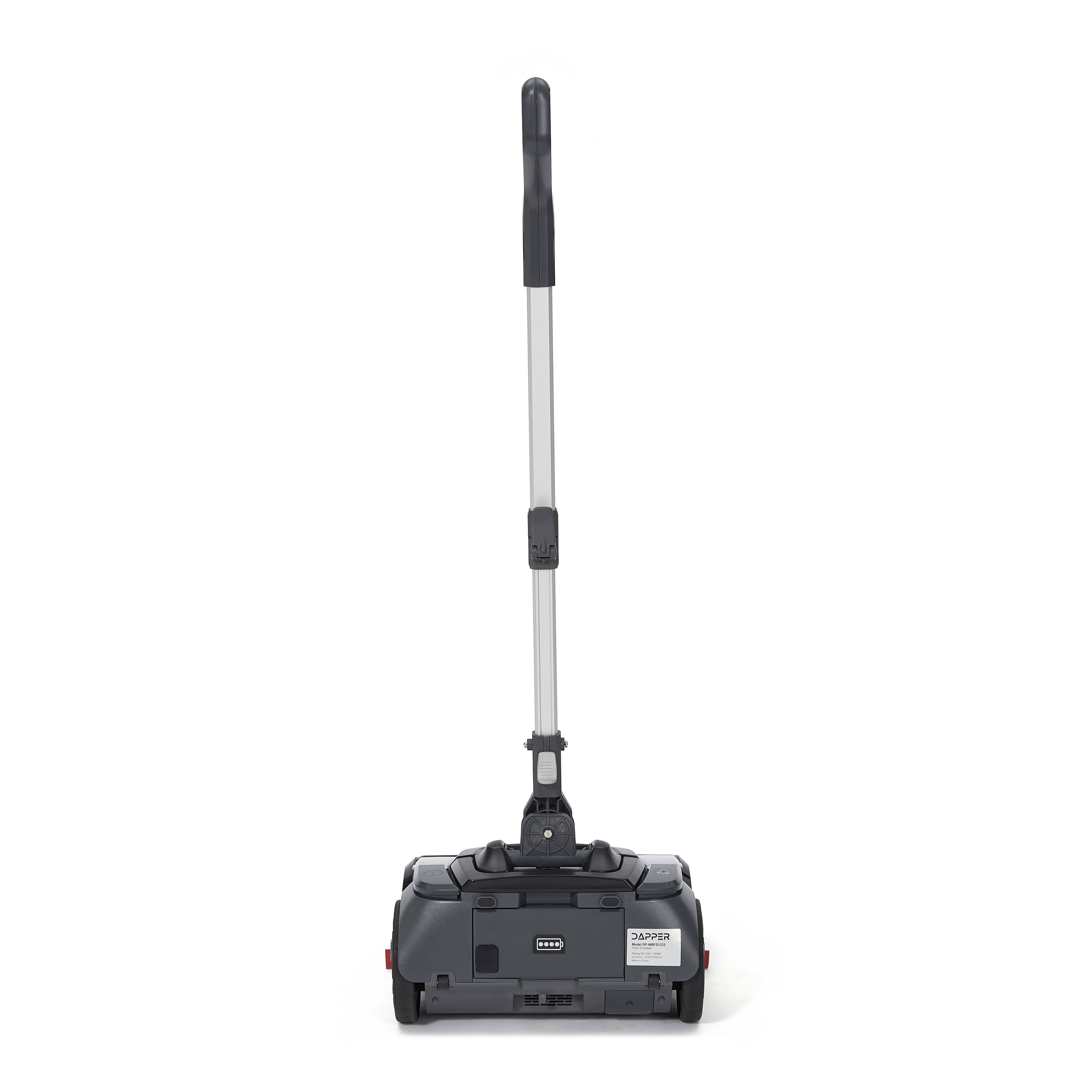 Alt View 4. Dapper Supply - Battery Powered Walk Behind Mini Floor Scrubber Compact Portable 14 Inch 75 Min Runtime 350 RPM Commercial Use - Black.