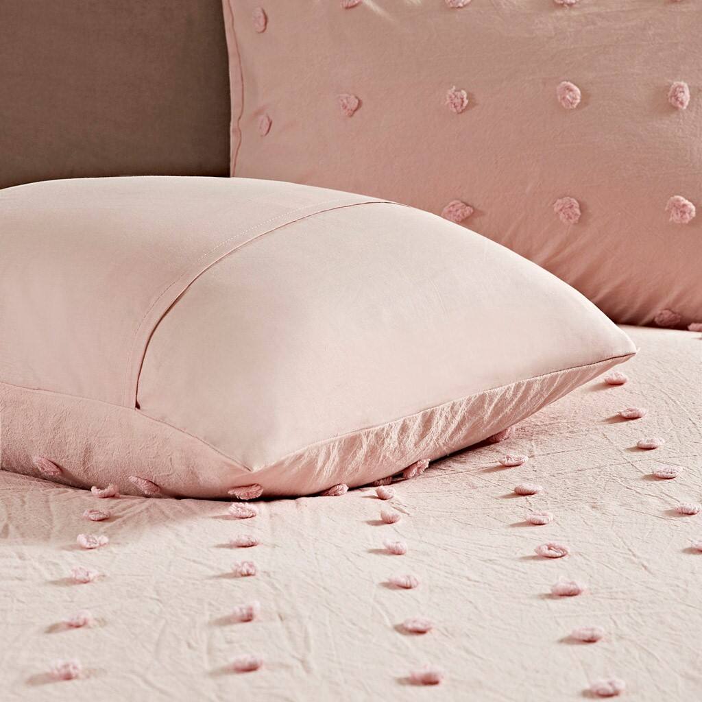 Alt View 2. Gracie Mills - Gracie Mills Grady Elegance Defined Cotton Jacquard Comforter Set with Euro Shams and Throw Pillows - Pink.