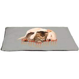 PetMaker - Self Warming Cat Mat 36x24in Thermal Dog Crate Pad for Medium Dogs and Cats with Washable Cover and Insulation Layer - Gray