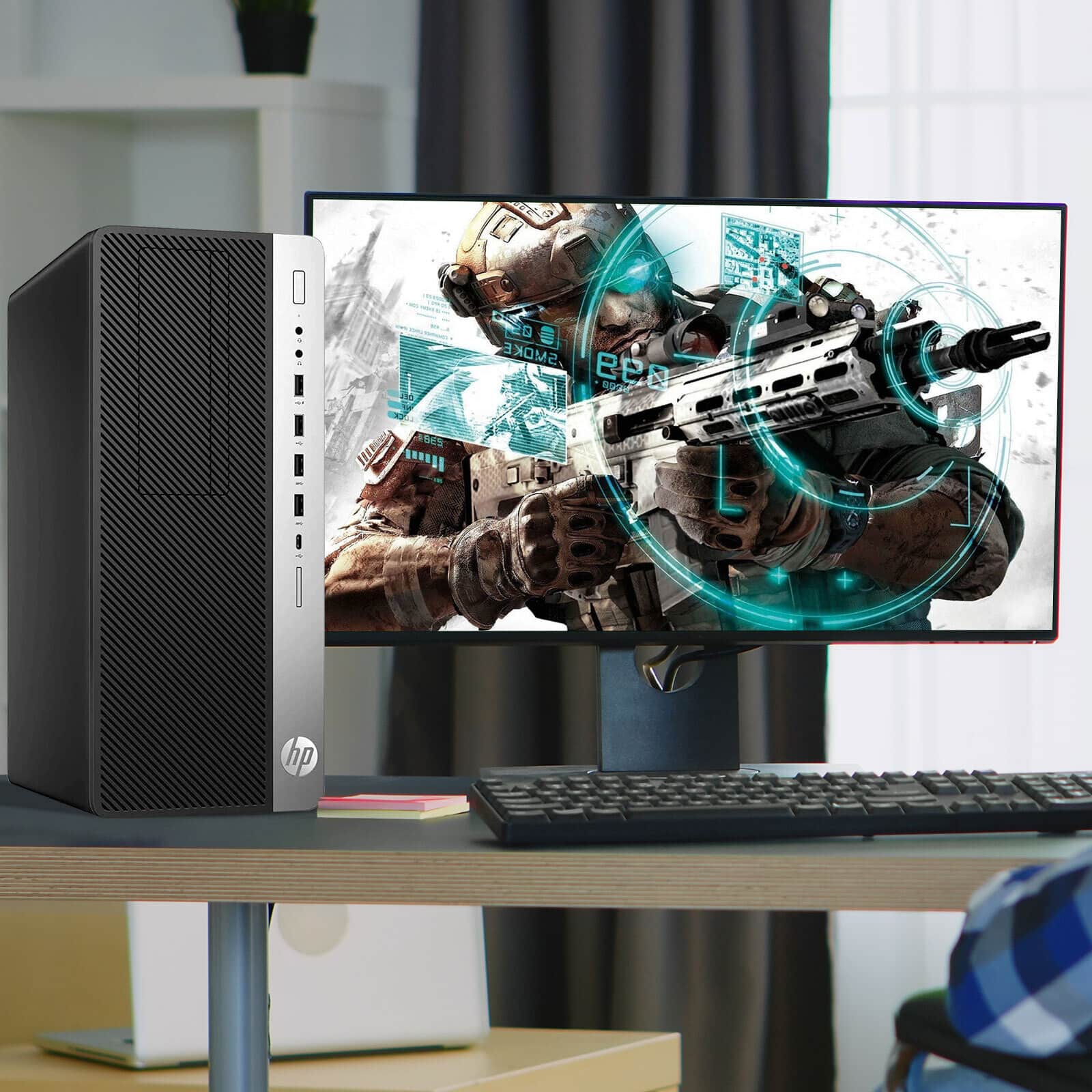 HP Refurbished Excellent G4 Tower Gaming Desktop PC | Intel i5 8th