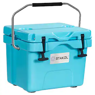 Costway 16 Quart Cooler Portable Ice Chest Leak-Proof 24 Cans Ice Boxfor Camping