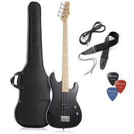 Davison Guitars - Electric Bass Guitar - Right Handed Beginner Kit with Gig Bag - Black