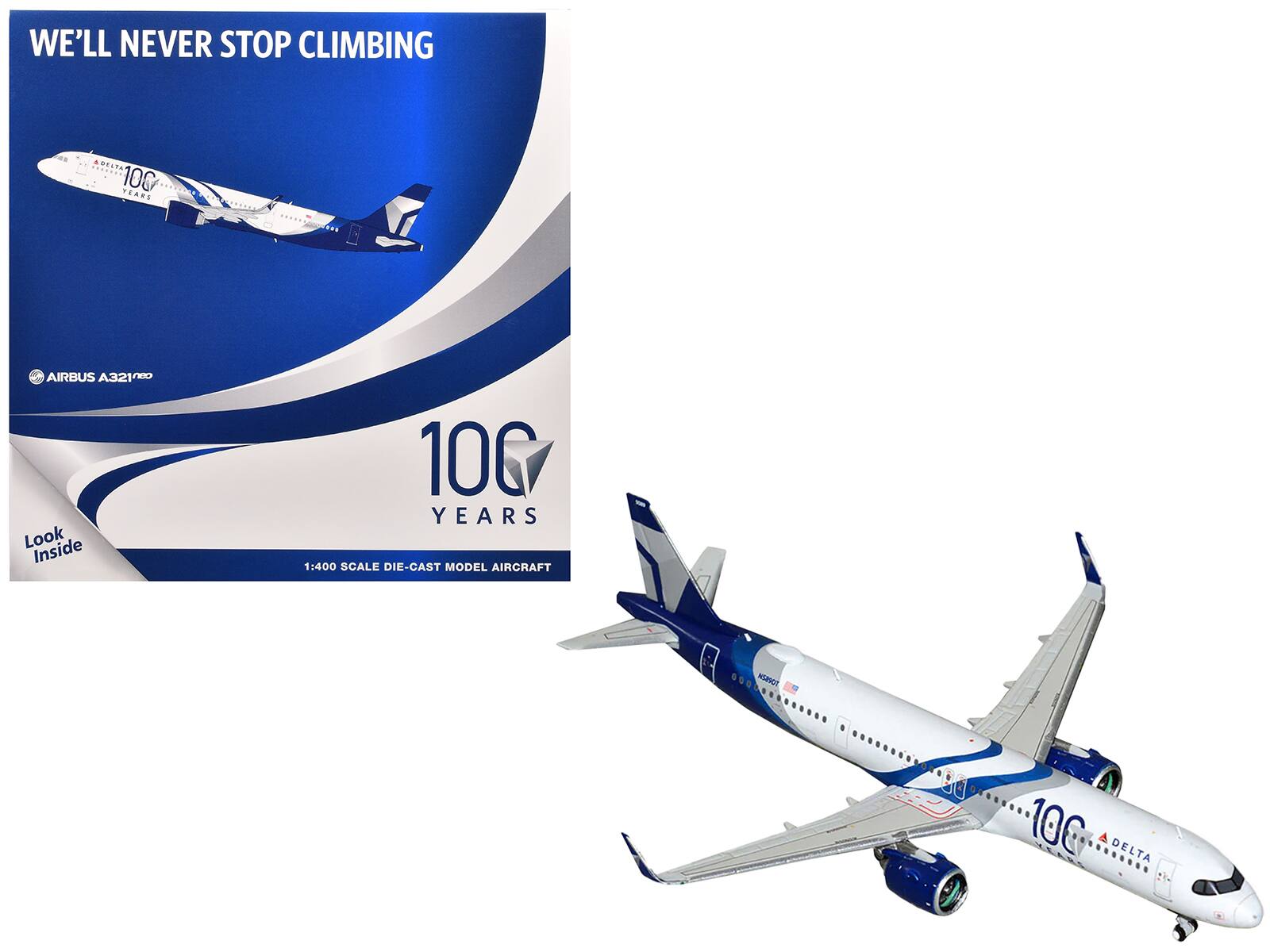 WE'LL NEVER STOP CLIMBING

100 YEARS

AIRBUS A321-100

1:400 SCALE DIE-CAST MODEL AIRCRAFT

Look Inside

100 YEARS

DELTA