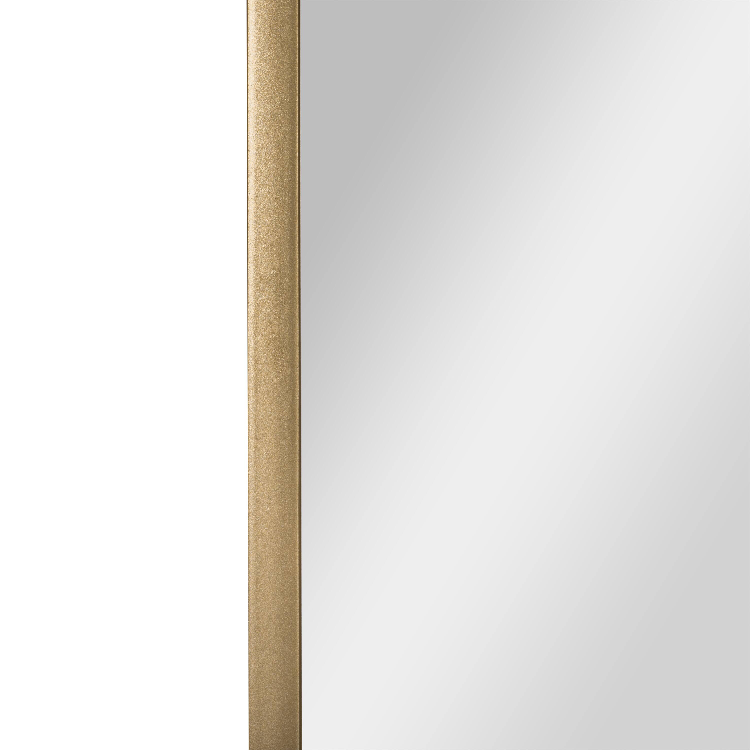 Alt View 8. Emma + Oliver - Mason Pivot Wall Mirror with Slim Frame and Silver Backed Glass for Clarity for Bathrooms - Gold.