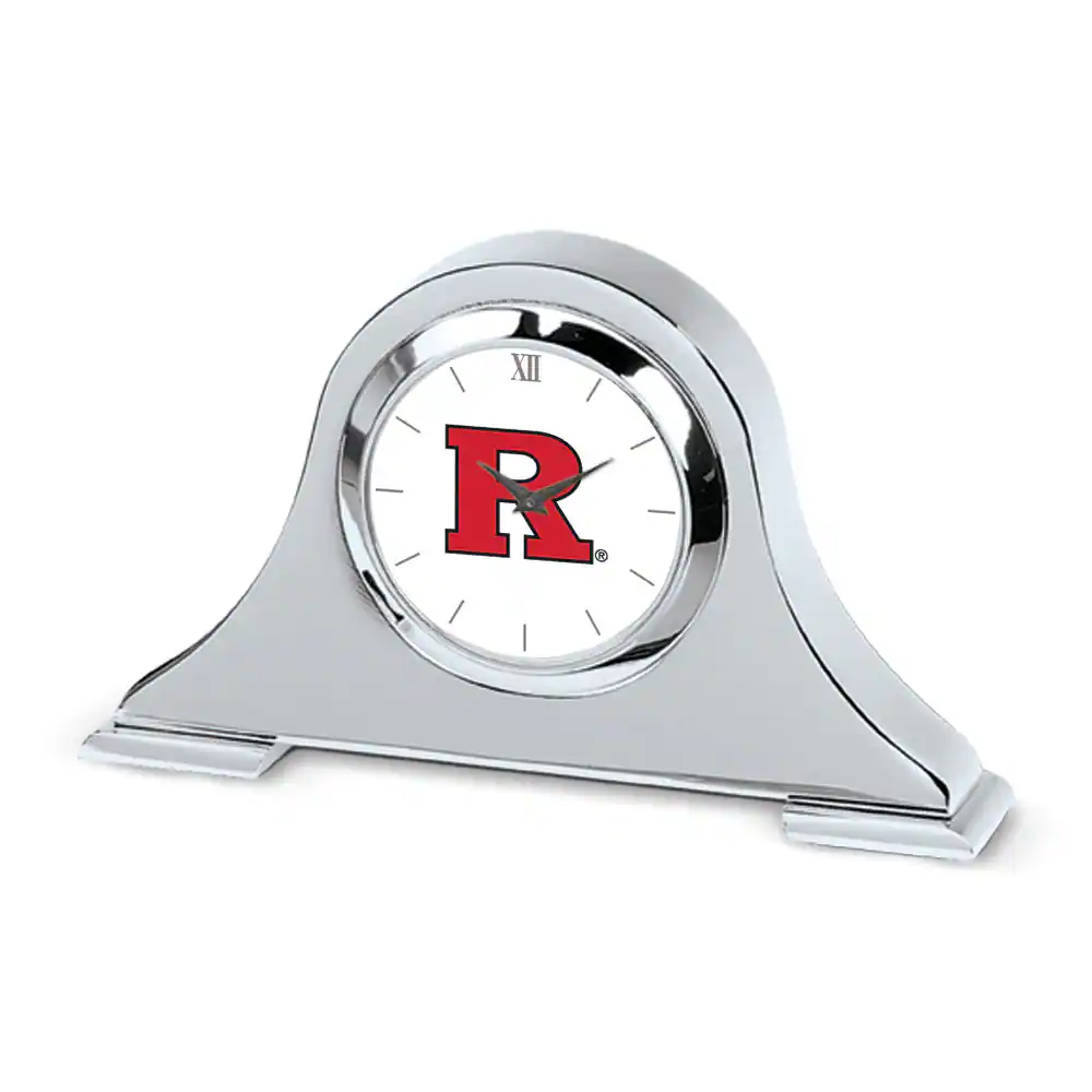 Jardine - Rutgers Scarlet Knights Primary Team Logo Napoleon Desk Clock - Silver