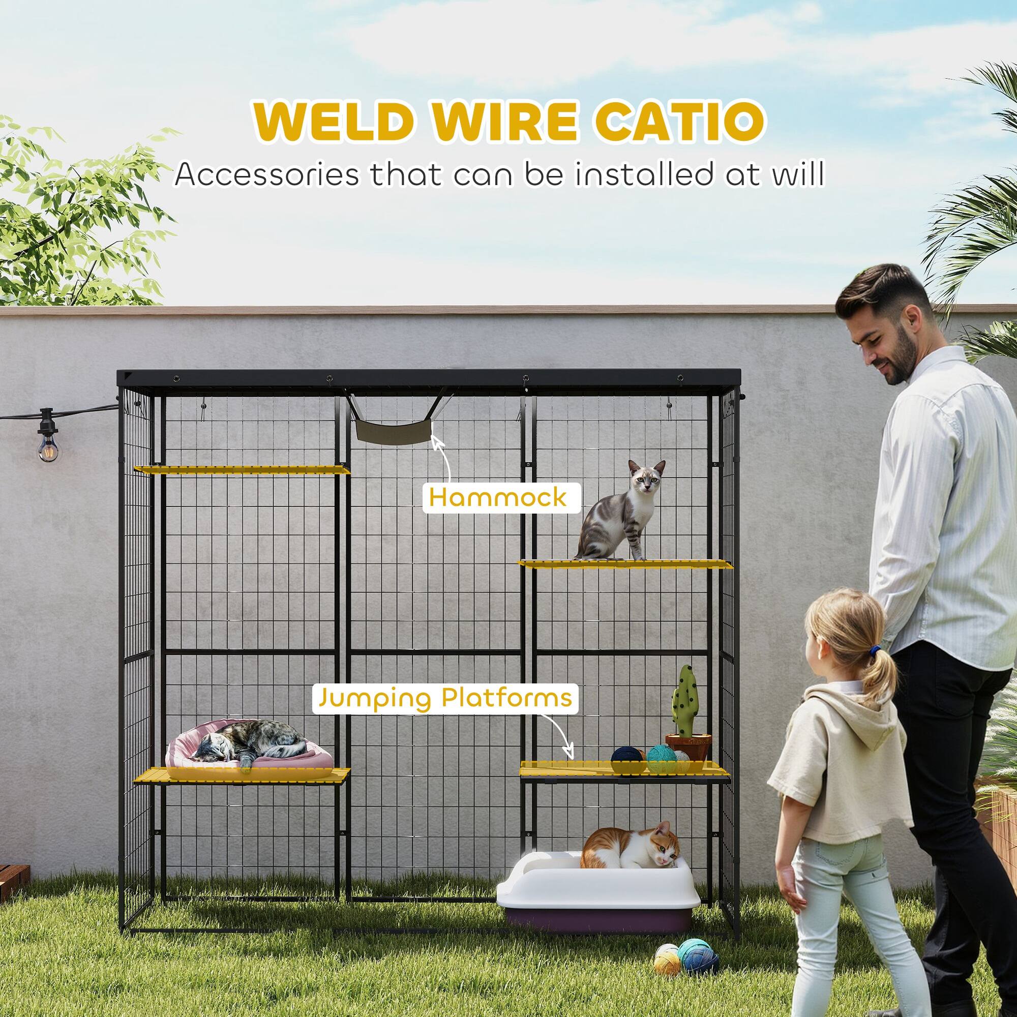 WELD WIRE CATIO  
Accessories that can be installed at will  

Hammock  
Jumping Platforms  
Toys