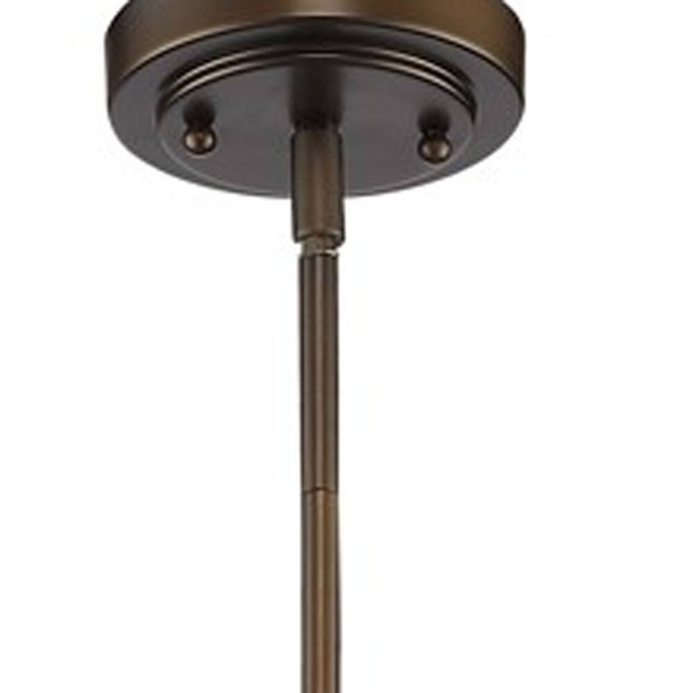 Alt View 1. Hivvago - Hivvago Antique Bronze Hanging Light with Glass Dome Shade - Brown.