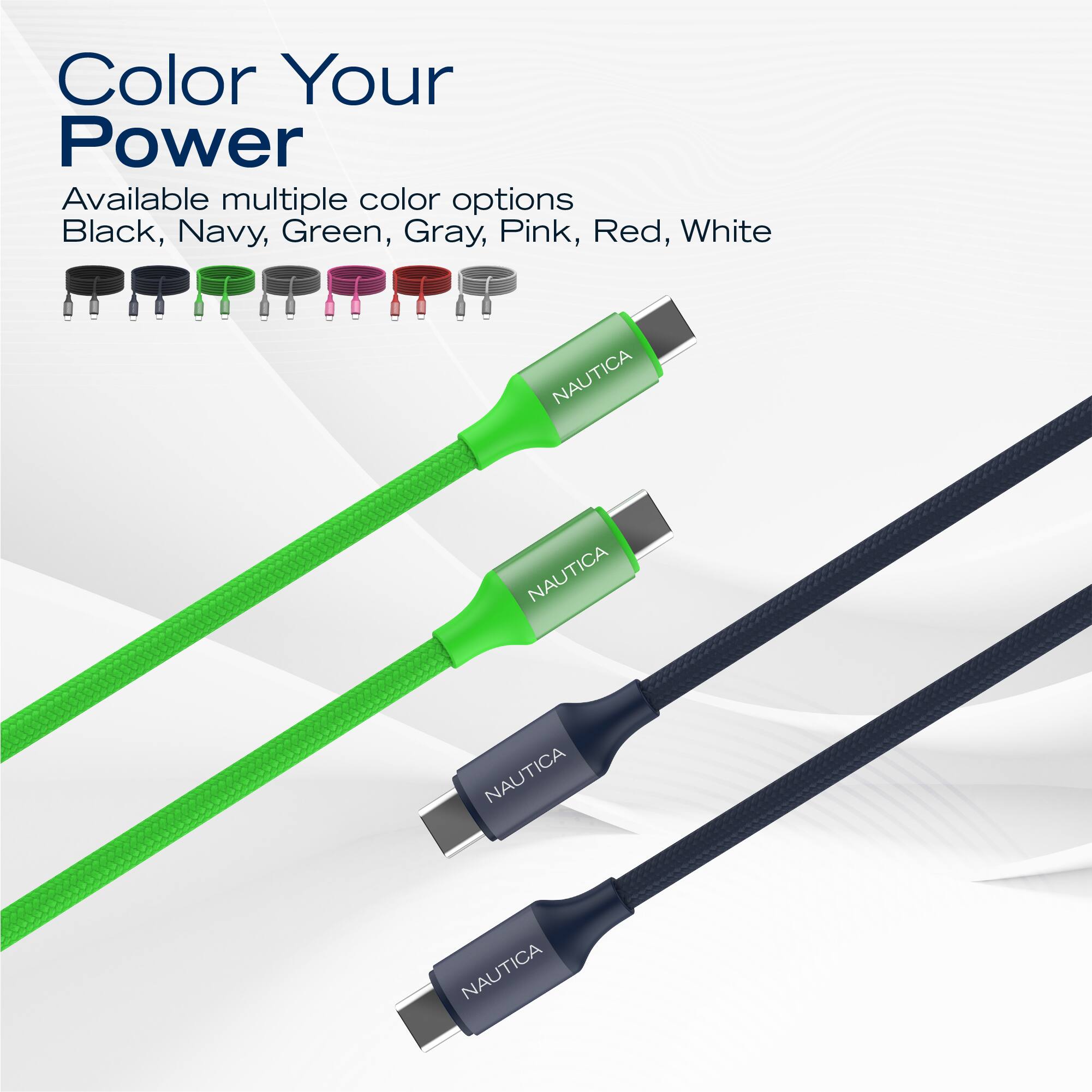 Color Your Power  
Available multiple color options: Black, Navy, Green, Gray, Pink, Red, White  

NAUTICA  
NAUTICA  
NAUTICA  
NAUTICA