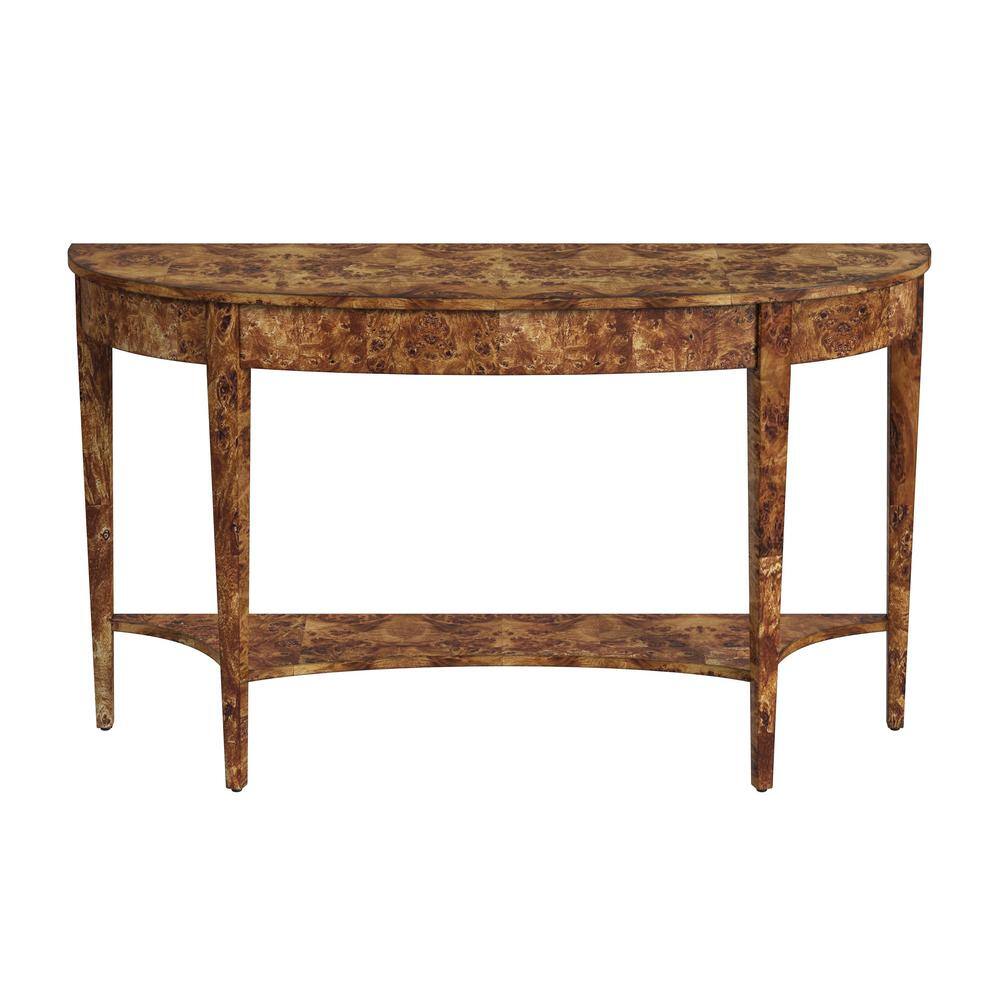 Alt View 3. Butler Specialty - Astor 54"W Demilune Console Table - Light Brown.