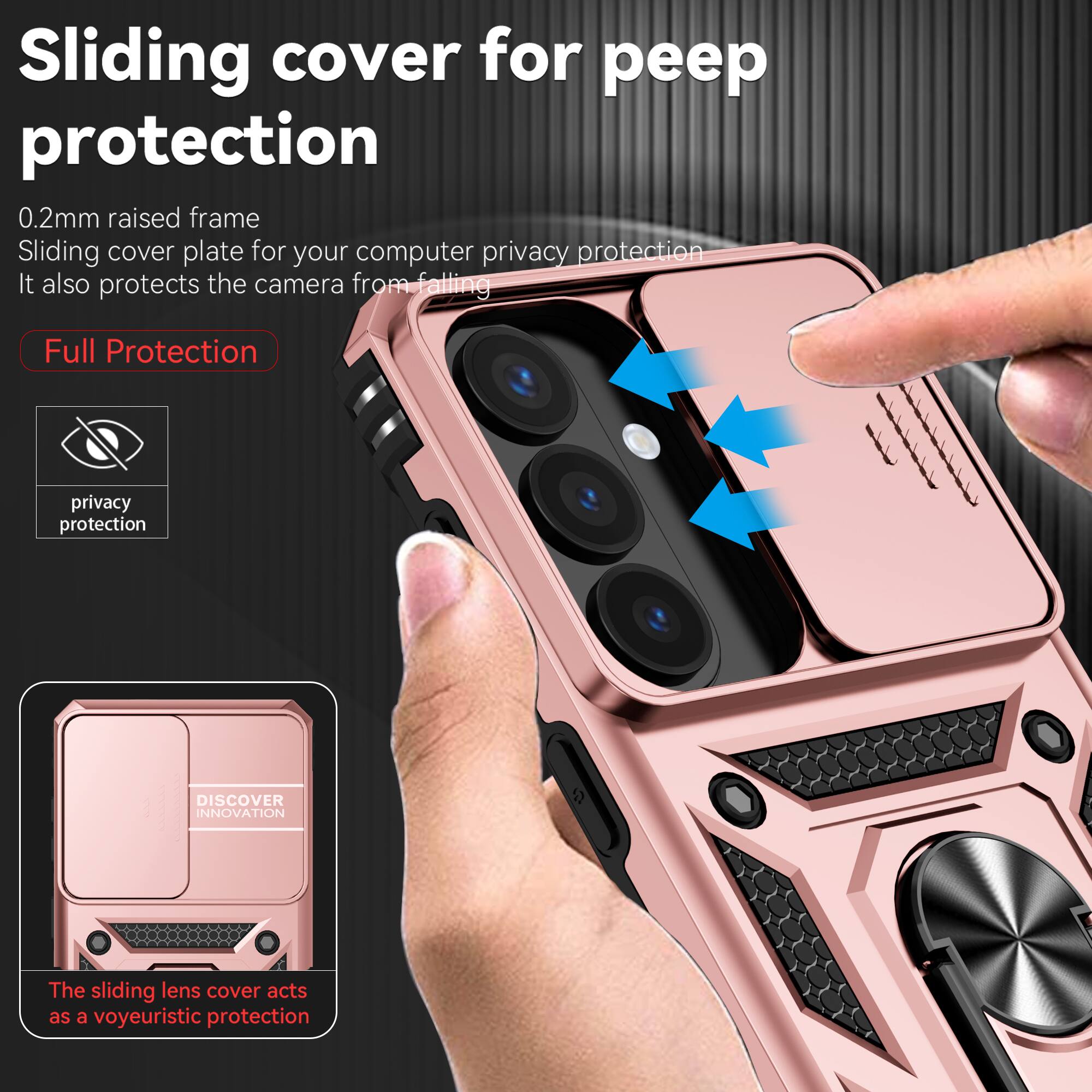 Sliding cover for peep protection

0.2mm raised frame
Sliding cover plate for your computer privacy protection
It also protects the camera from falling

Full Protection

privacy protection

DISCOVER INNOVATION
The sliding lens cover acts as a voyeuristic protection