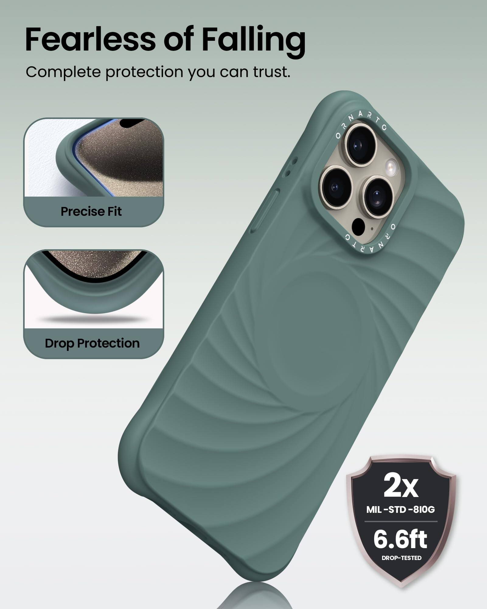 Fearless of Falling Complete protection you can trust. Precise Fit Drop Protection 2x MIL-STD-810G 6.6ft DROP-TESTED