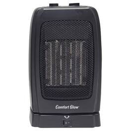 Comfort Glow - CEH255 1500W Max Portable Oscillating Ceramic Fan Heater with Thermostat - Black