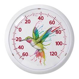 Taylor - Hummingbird Dial Thermometer Plastic White 13.25 in. - Case of 4