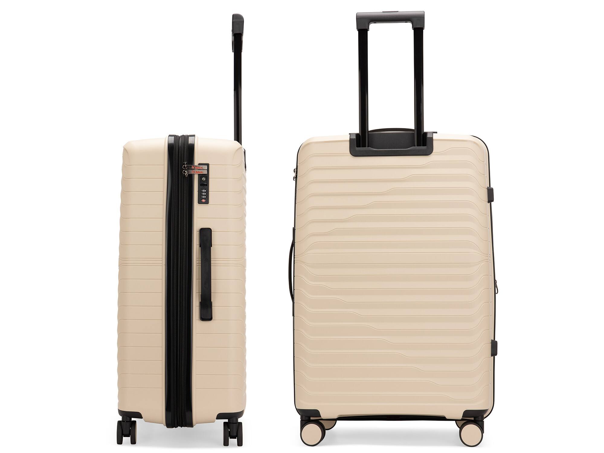 Alt View 3. Bobcat - Bobcat Excavator 3 Piece Expandable Hardside Spinner Luggage Set with TSA Lock - Khaki - Khaki.