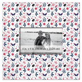 Fan Creations - Washington Capitals 10'' x 10'' Floral Pattern Frame - Multicolor