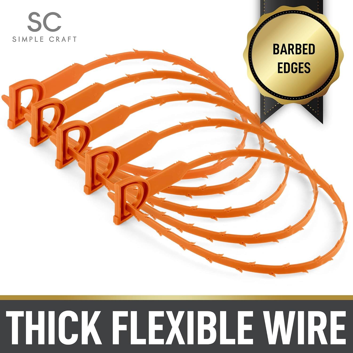 SC SIMPLE CRAFT  
BARBED EDGES  
THICK FLEXIBLE WIRE