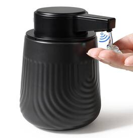 FINEAK - 10oz 3-Level Adjustable Ceramic Soap Dispenser Touchless - Black