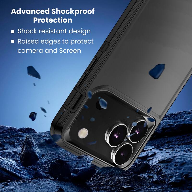 Advanced Shockproof Protection

- Shock resistant design
- Raised edges to protect camera and Screen
