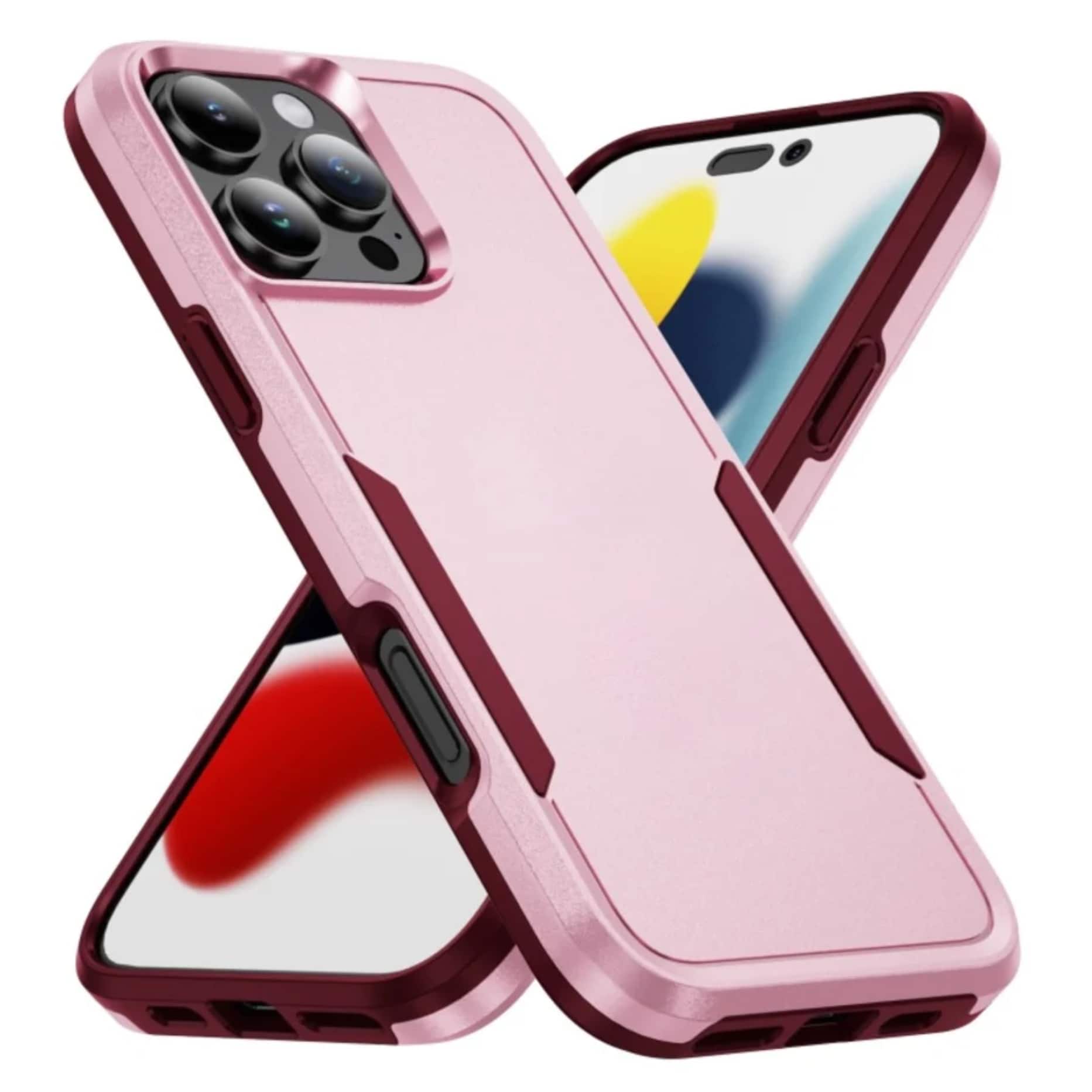 Front. Entronix - Entronix iPhone 16 Pro Max Case - Sleek Dual-Layer Soft-Touch Protection - Pink.