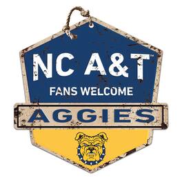 Jardine - North Carolina A&T Aggies Fans Welcome Sign - Blue