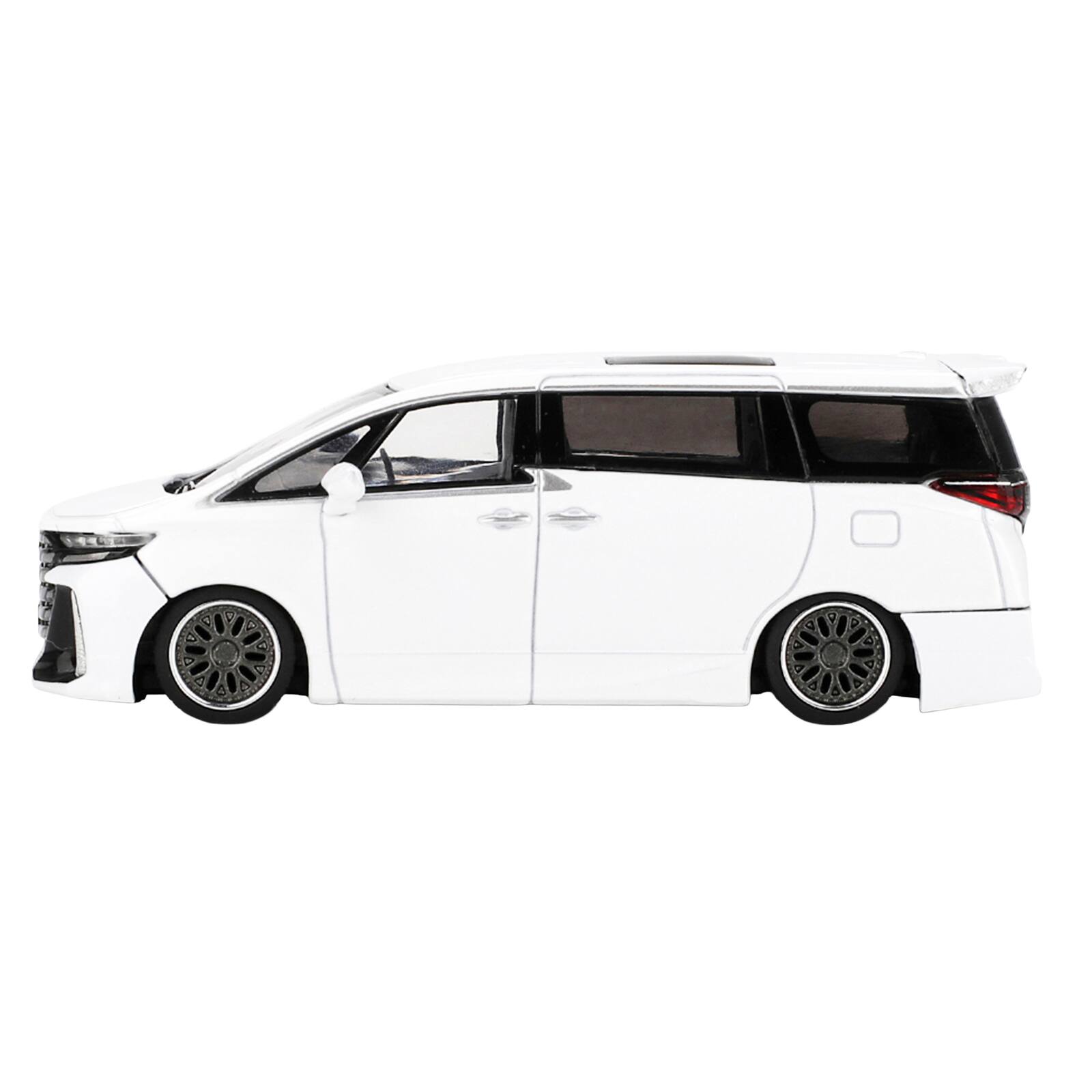 Alt View 1. True Scale Miniatures - Toyota Vellfire 40 KUHL Van White Metallic Limited Edition 1/64 Die Cast Model Car by Mini GT.
