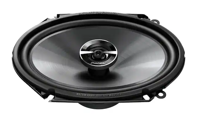 Front. Pioneer - 6" x 8" 2-way Coaxial Speakers (Pair) - Black.