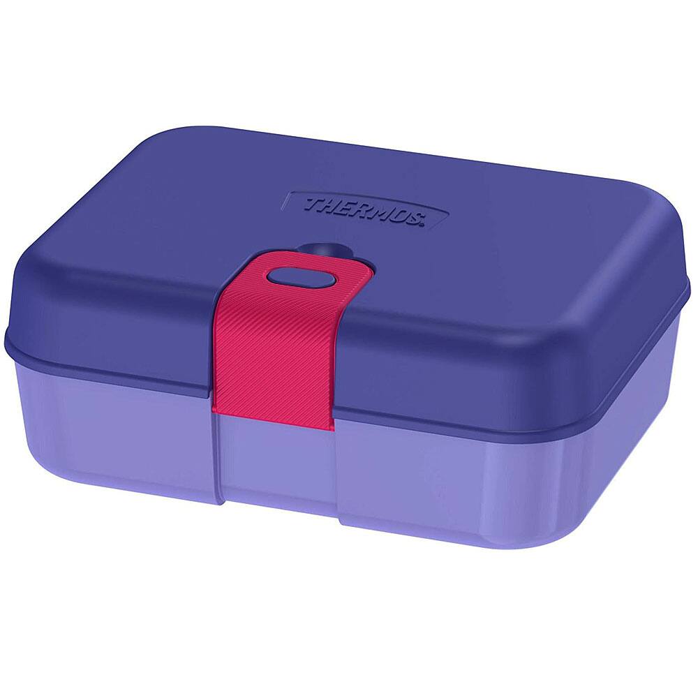 Angle. Thermos - Thermos Kids Freestyle 8-Piece Food Storage Kit - Purple/Pink.