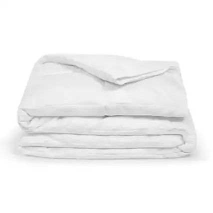 Front. Sleepgram - Sleepgram Twin Sized Pre Shrunk All Season Embroidered Cotton Comforter, White - White.