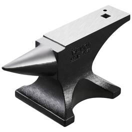 VEVOR - Single Horn Anvil, 55lbs Cast Steel Anvil, High Hardness Rugged Round Horn Anvil for Blacksmiths, with Large Countertop - Black