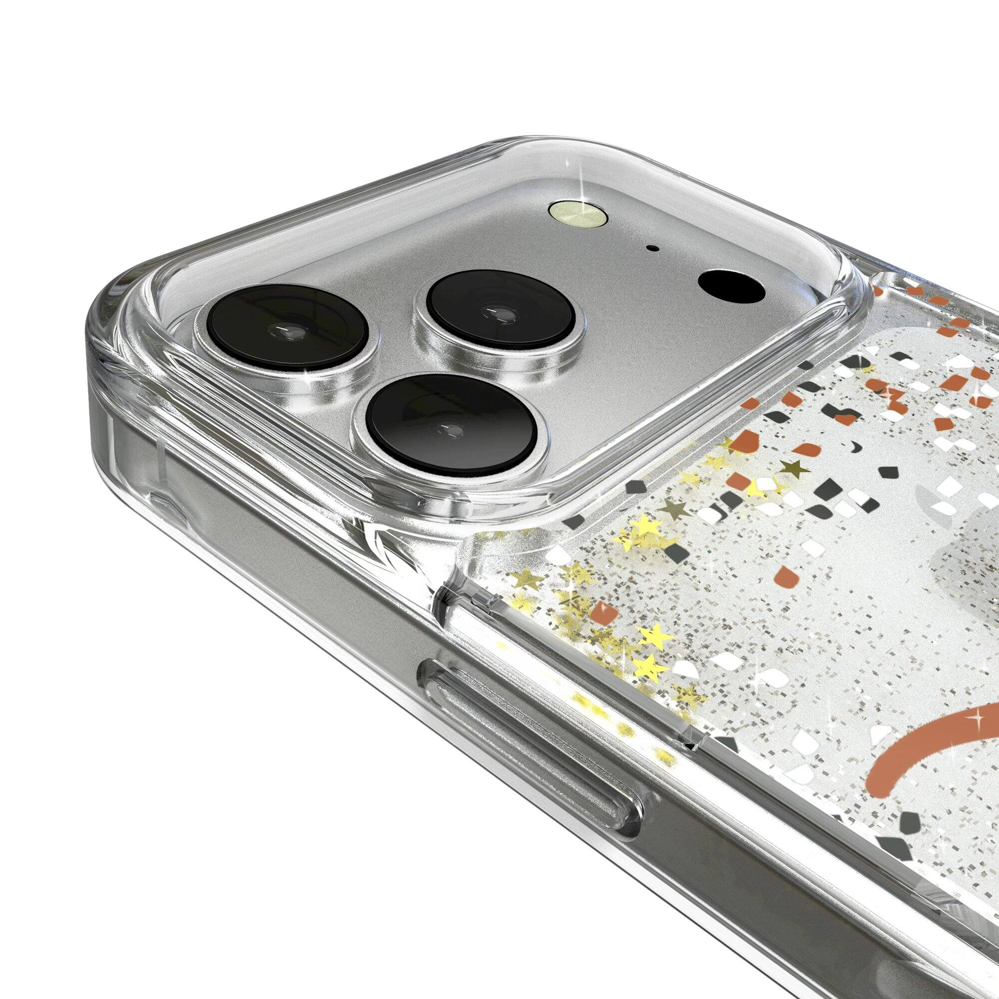Alt View 2. Keyscaper - Texas Longhorns iPhone Glitter Confetti Design Case - 15 Pro - Multicolor.