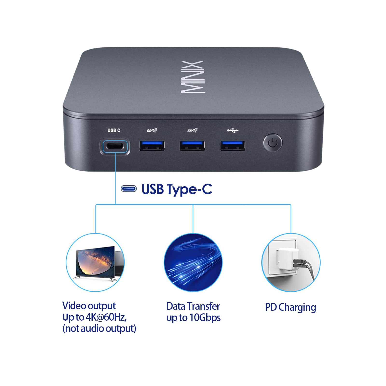 MINIX J51 C8 Max Mini PC, 8GB/512GB M.2 PCIe NVMe SSD Windows 11