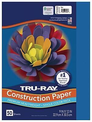 P103022  
UA  
FADE RESISTANT #1  
Art Teacher Approved Brand*  
ACID FREE  
TRU-RAY Construction Paper  
PACK  
PREMIUM COLOR  
HEAVYWEIGHT  
SINGLE  
9 IN X 12 IN  
50 Sheets  
22.9 cm X 30.5 cm