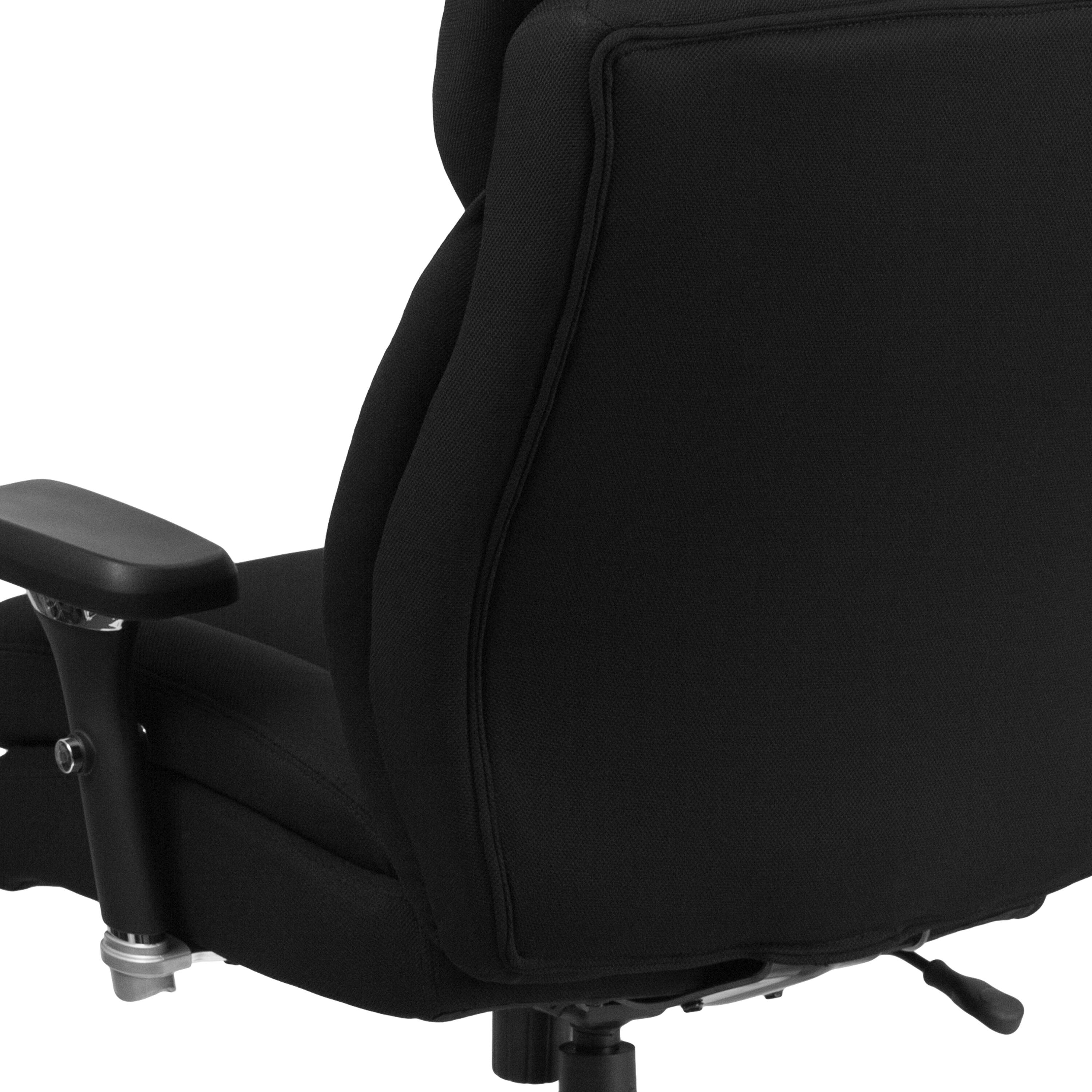 Alt View 9. Emma + Oliver - 24/7 400 lb. Big & Tall High Back Swivel Ergonomic Office Chair with Lumbar Knob - Black Fabric.