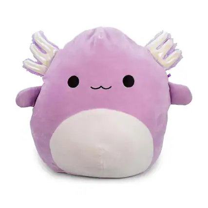 Front. Kellytoy - Squishmallow 12 Inch Plush | Monica the Axolotl - Purple.