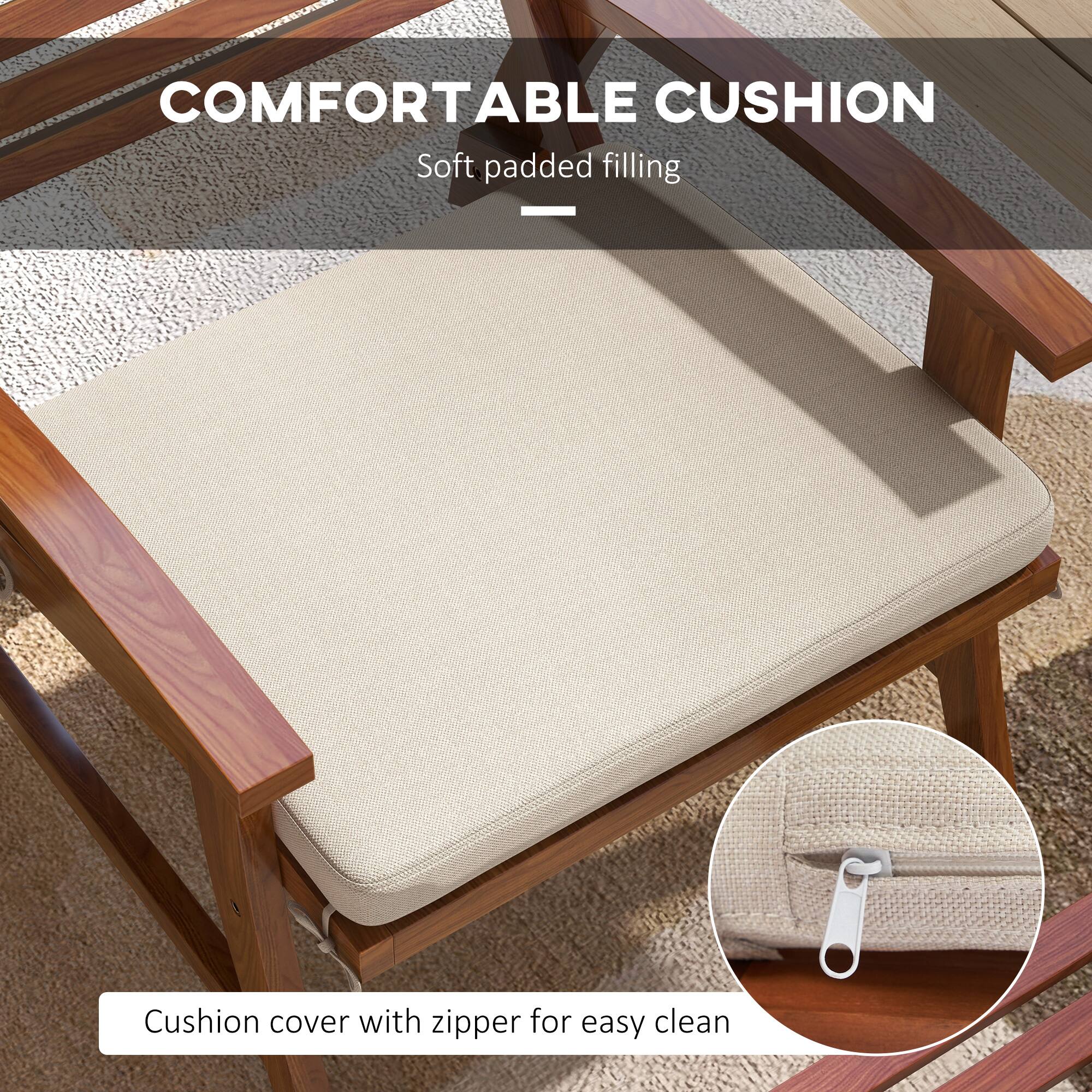 COMFORTABLE CUSHION  
Soft padded filling  

Cushion cover with zipper for easy clean