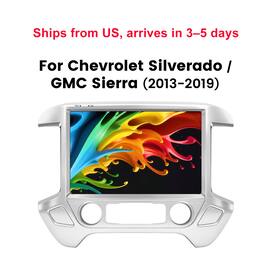 Junsun - For Chevrolet Silverado GMC Sierra 2013-2019 4+64GB Android15 carplay 4G LTE 13.1"Car Stereo Radio GPS Navi WIFI RDS BT - Silver