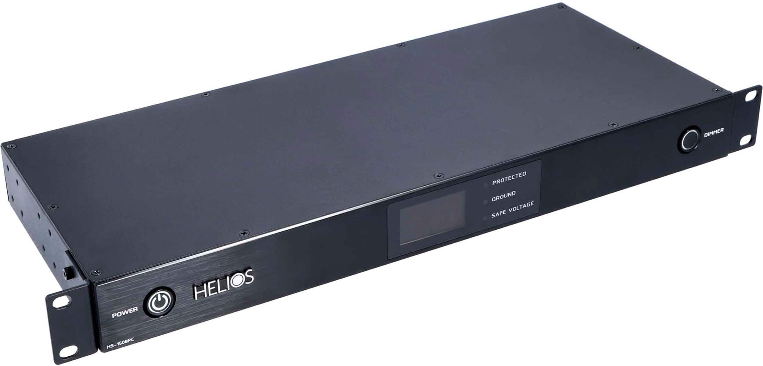 The text on the image reads "DIMMER PROTECTED GROUND VOLTAGE SAFE POWER HELIOS HS-1508PC."