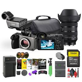 Sony - FX2 Cinema Camera Kit w/ XLR Handle – Dual XLR Audio, Full-Frame 4K + More (International Version)
