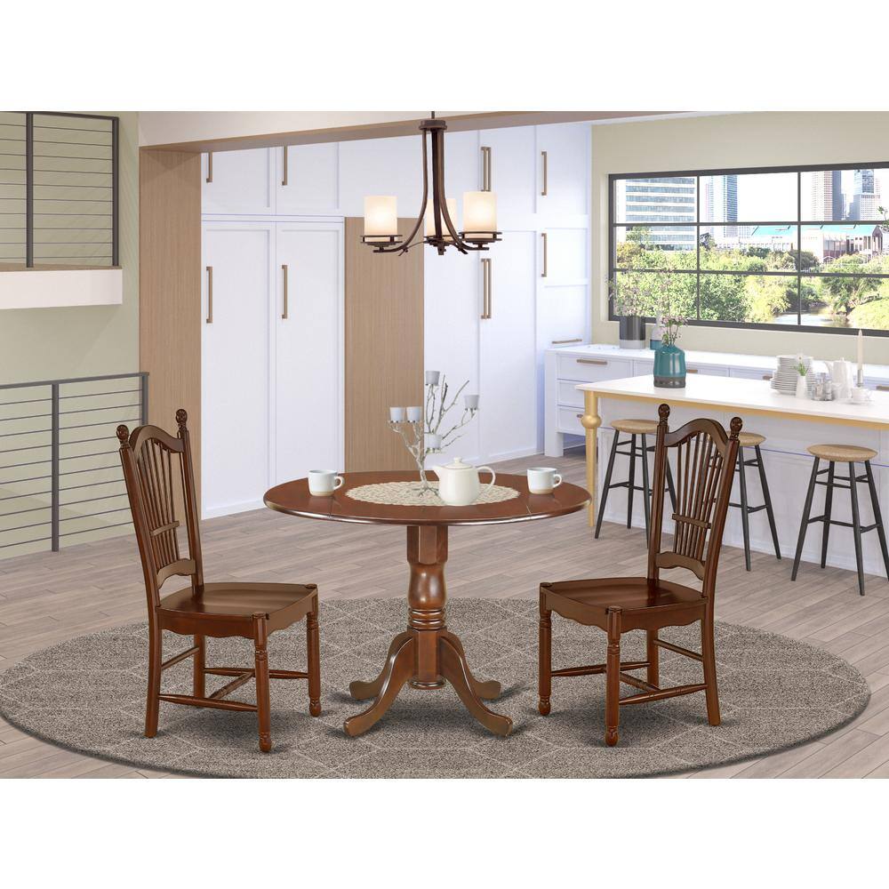 Left. East West Furniture - Dining Room Set Mahogany - Brown.