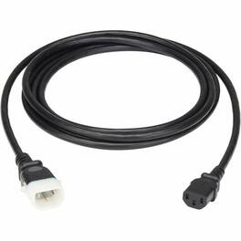 Eaton Tripp Lite Series PDU Power Cord, C13 to P-Lock C14 - North America and Europe Rated, 10A, 250V, 18 AWG, 10 ft - Black
