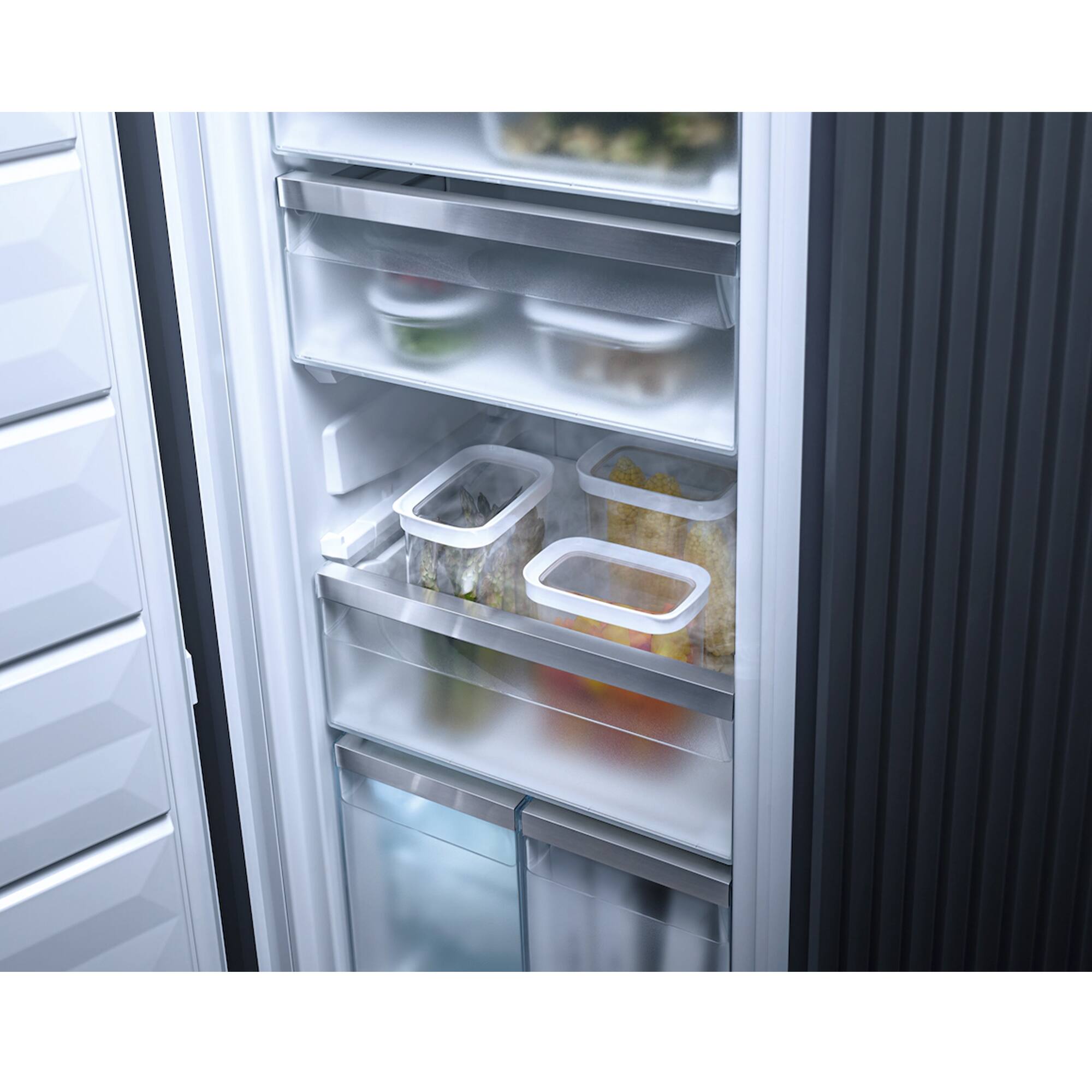 Angle. Miele - FNS 7794E 7.5 Cubic Ft. PerfectCool Upright Built- in Smart Freezer.