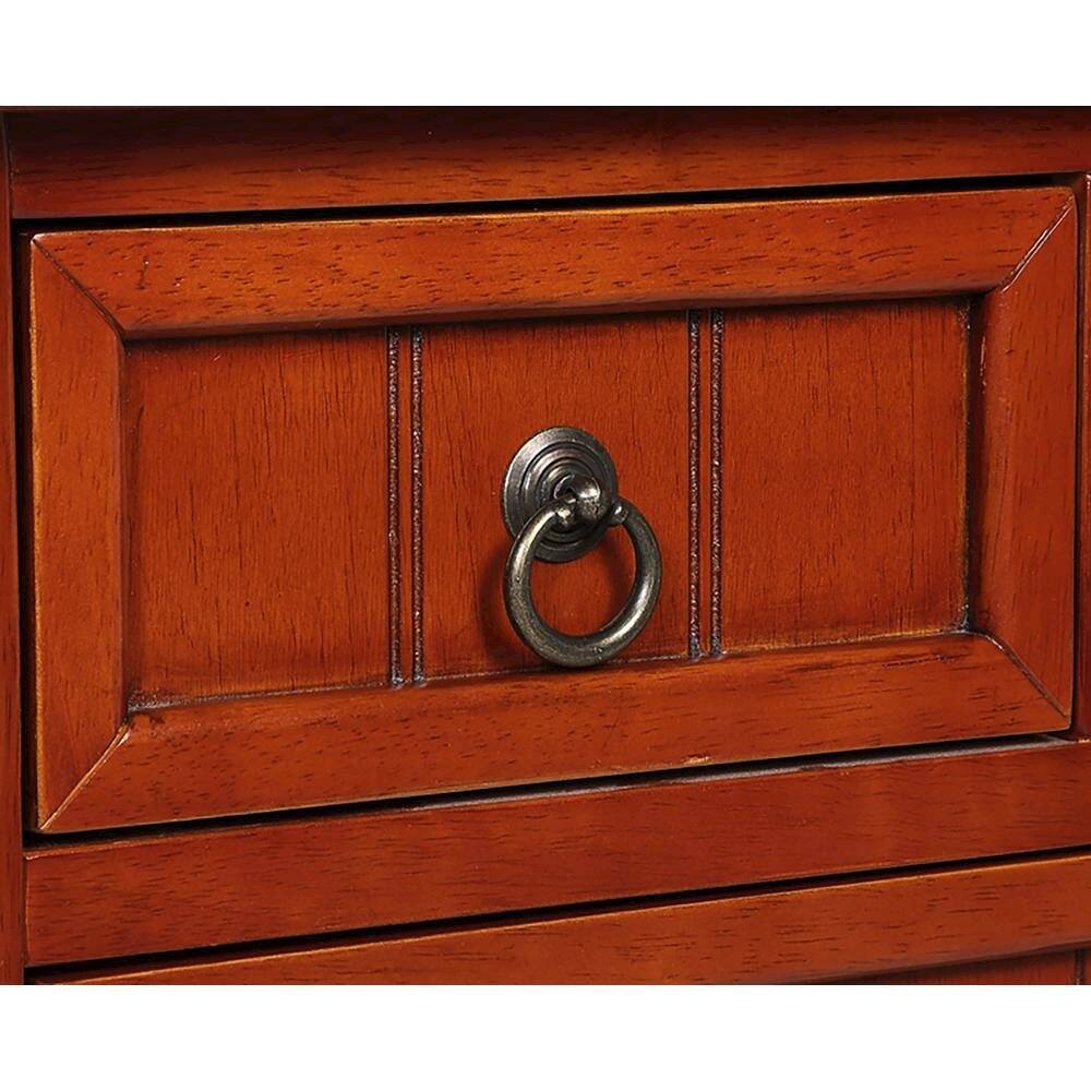 Left. FurniFact - Entryway Hall Table, Cherry - Cherry.