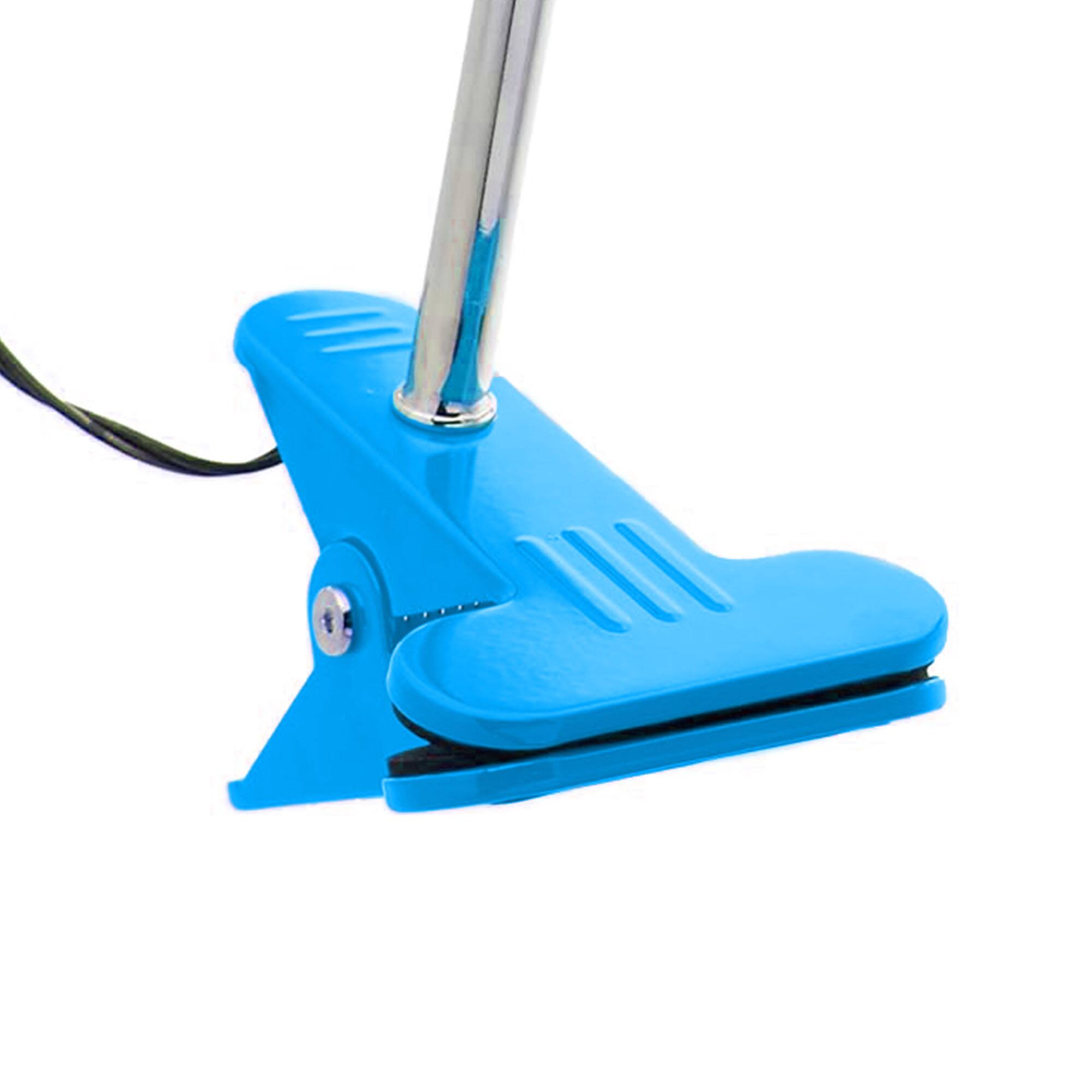 Alt View 4. Globe Electric - Globe Electric 8.46" 5W 250 Lumens LED Integrated Goose Neck Clip Lamp, Blue - Blue.