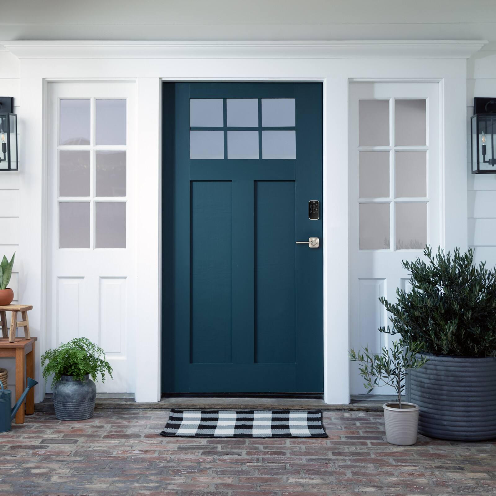 Alt View 11. Yale - Yale Assure Lock 2 Touch with Wi-Fi and Valdosta Lever in Satin Nickel - Satin Nickel.