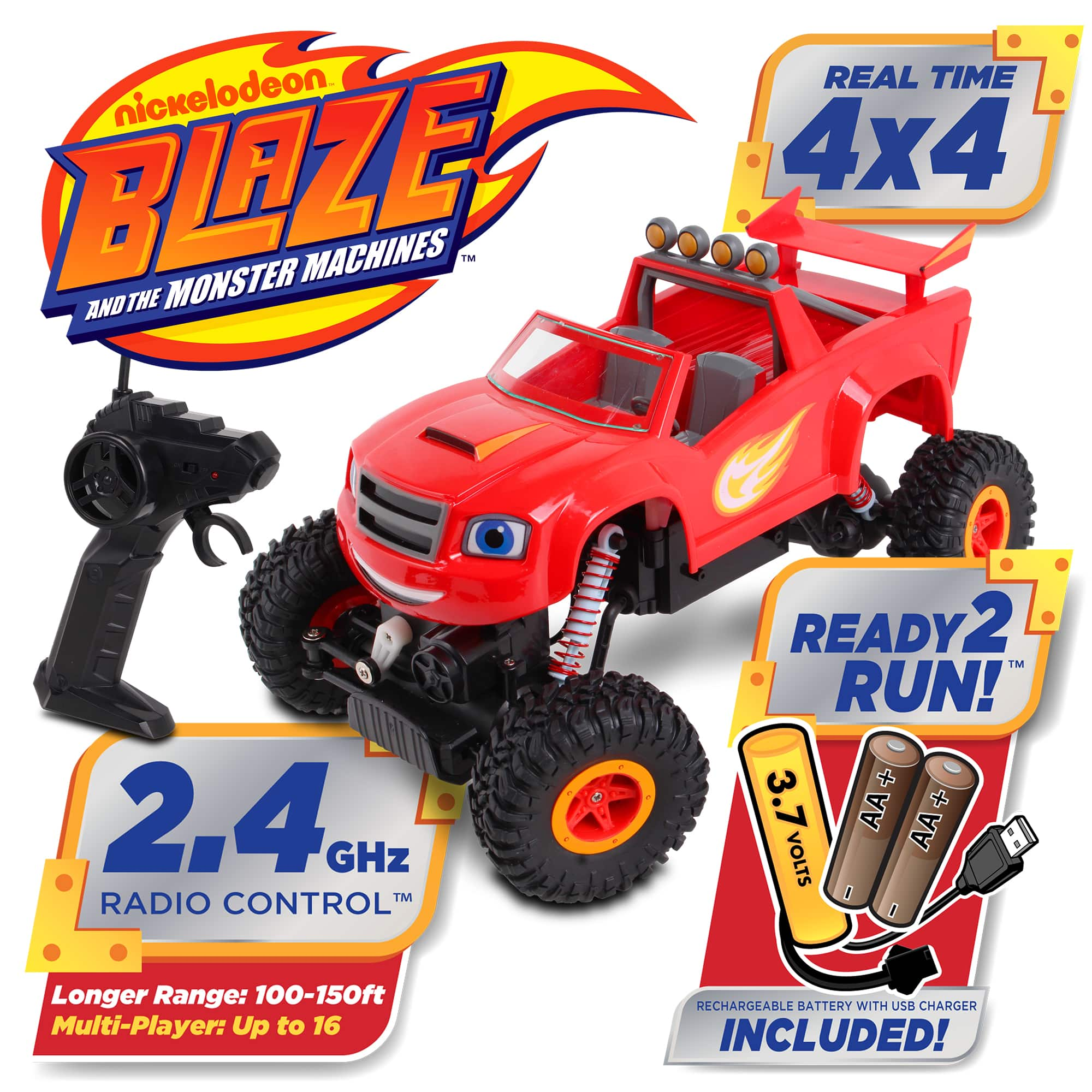 NKOK Blaze & The Monster Machines: RC Rock Crawler Blaze G0698143065019 ...