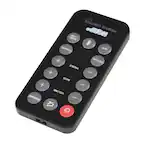 RCY CONTROL HQRP REMOTE
HORP
REMOTE CONTROL
MUSIC
COAXIAL AUX + OPTICAL
TREBLE + -
BASS + -
VOLUME
SURROUND -
POWER
ON/OFF
TV/VIDEO
TV/VIDEO
VOLUME
SNOOZE